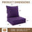 Outdoor 6.5" Thick Deep Seating Cushion Set Water-Resistant & Fade-Resistant Patio Chair Cushions-1196811641