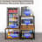  Mini Fridge Stand with Storage, Coffee Bar Cabinet with Power Outlet and Drawer, Microwave Oven Stand with Rolling Basket, Beverage Refrigerator Table for Home, Dorm, Apartment, Pantry-1734815510
