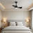 28" Ultra-Quiet Modern Ceiling Fan with 3-Color LED Lighting, Energy-Saving DC Motor & Remote, 3 ABS Blades-1852549627