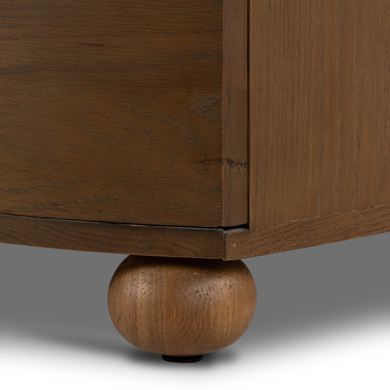 Tiago 3 - Drawer Dresser, Toasted Oak/Polished White Marble