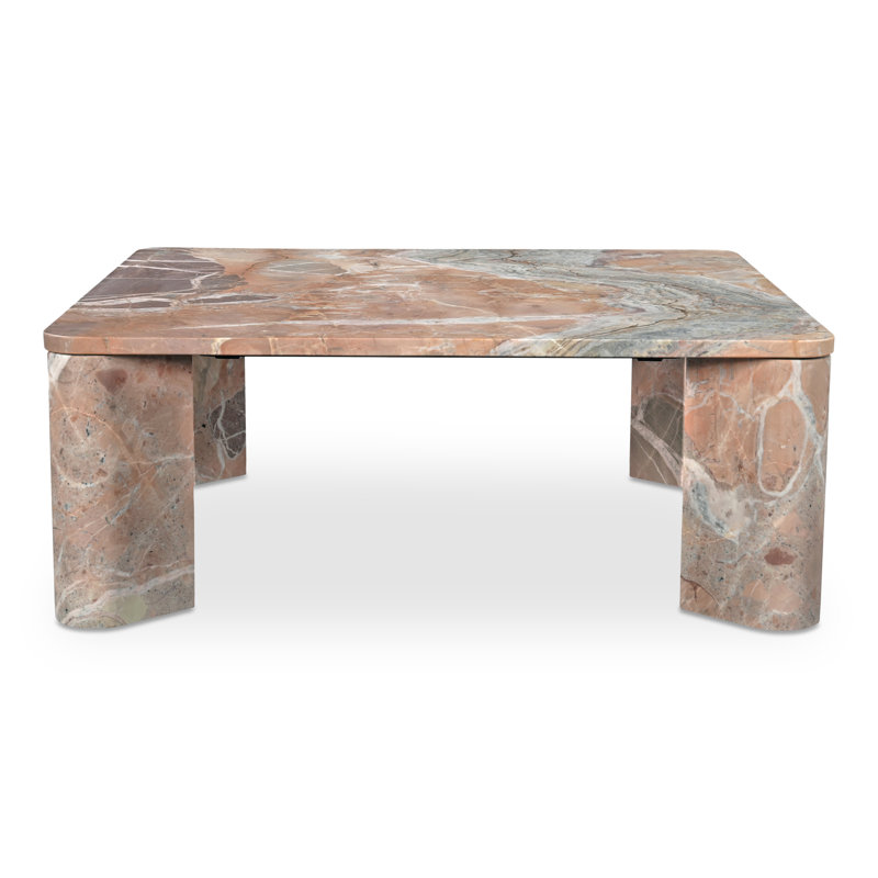 Adile Marble Coffee Table, Orange