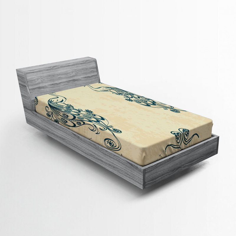 Peacock Microfiber Fitted Sheet, Twin XL Fitted Sheet