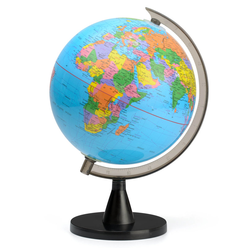 Toyrific Plastic / Acrylic Tabletop Globe, 31cm H x 20cm W x 20cm D