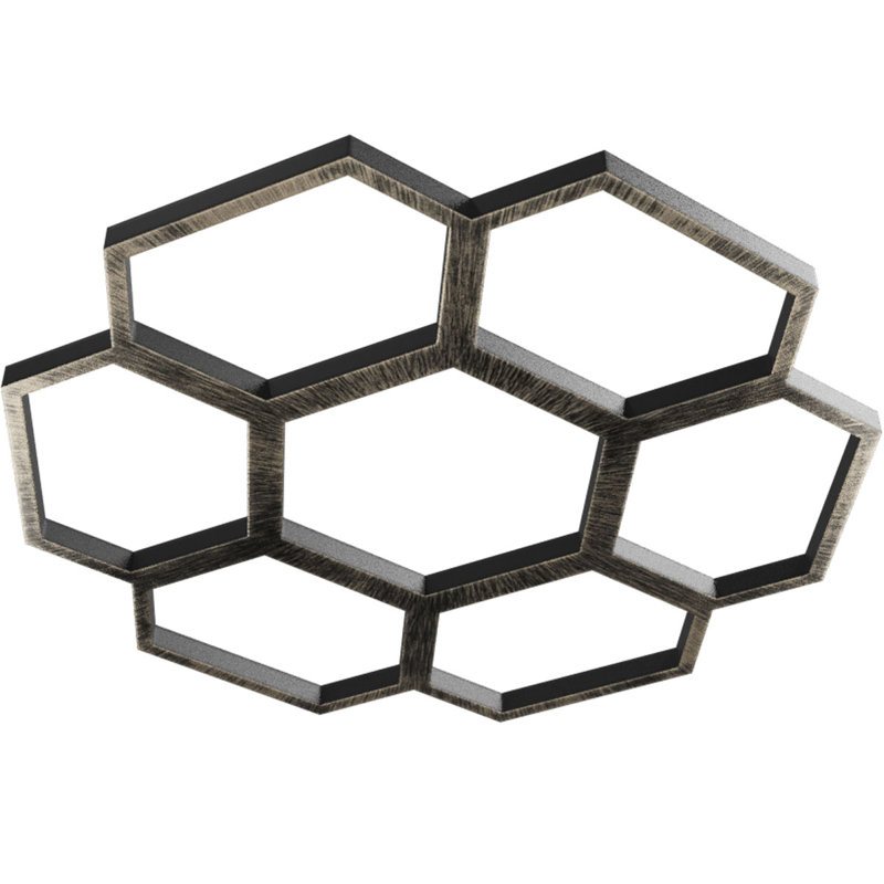 Médaillon de plafond 30 po x P 3 po x P 3 po x P 1 po Florin, H 30 po x l 30 po x P 1 po, Argenté antique chaleureux