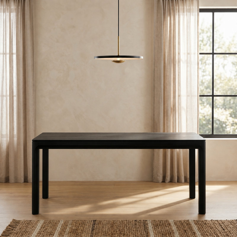  Table de salle à manger Flow, Noir brûlé, H 29,92 po x L 70,87 po x l 35,43 po