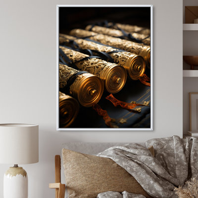 Dheneb Hebrew Hebrew Scrolls Of Wisdom, reproduction d'art sur toile encadrée