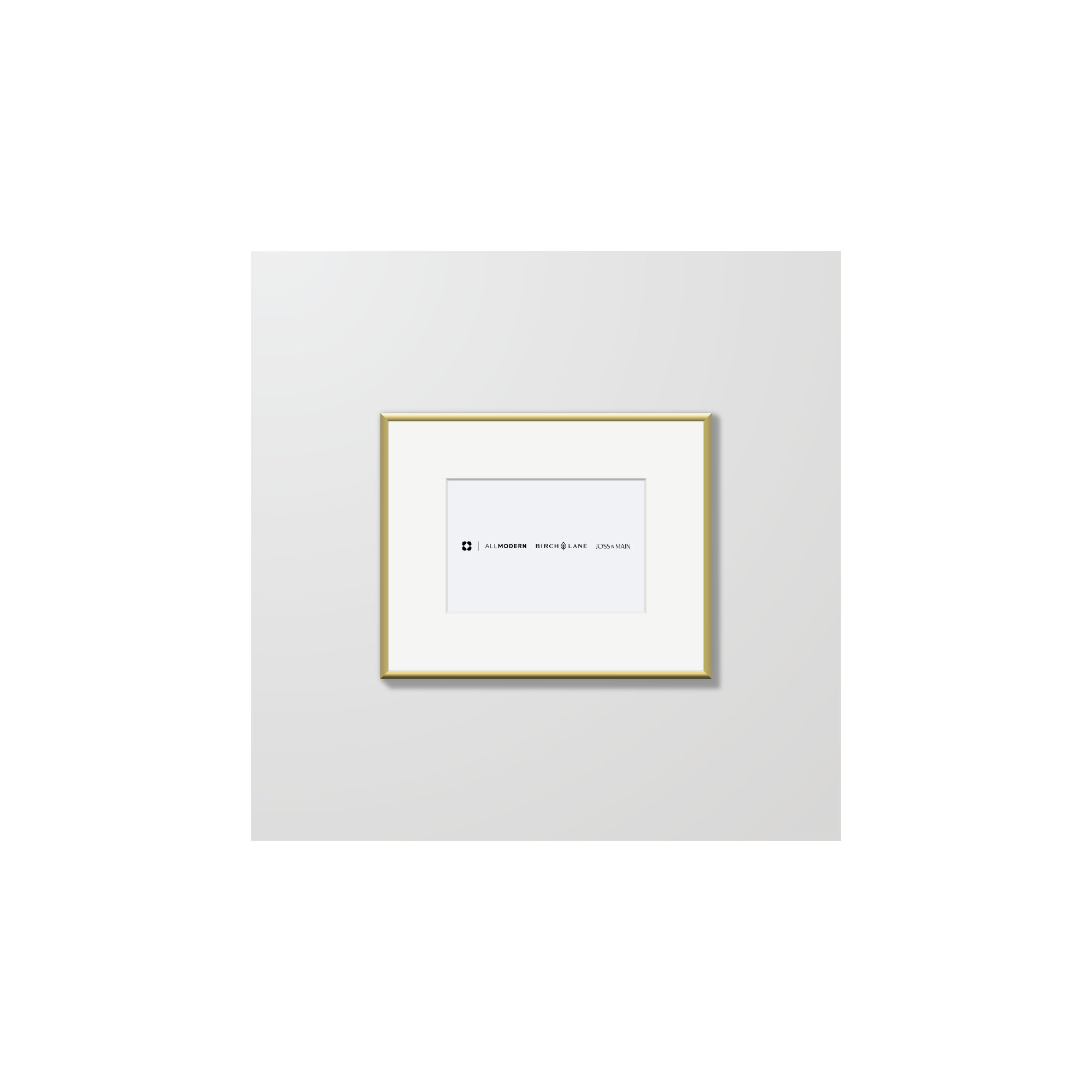 Feronia Metal Picture Frame with Mat, 6" x 4", Gold