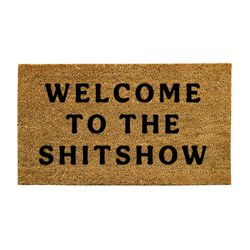 Geri 28 in. x 16 in. Welcome to the Show Indoor/Outdoor Coir Doormat