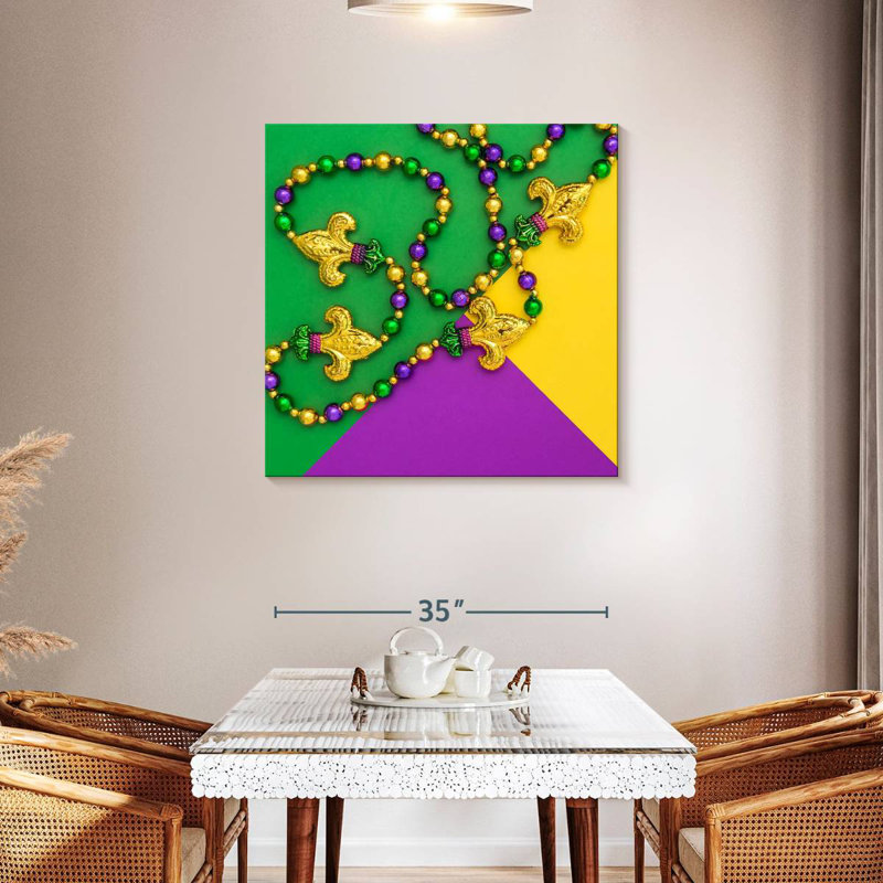 Bijoux Lelend Mardi Gras, H 36 po x l 36 po