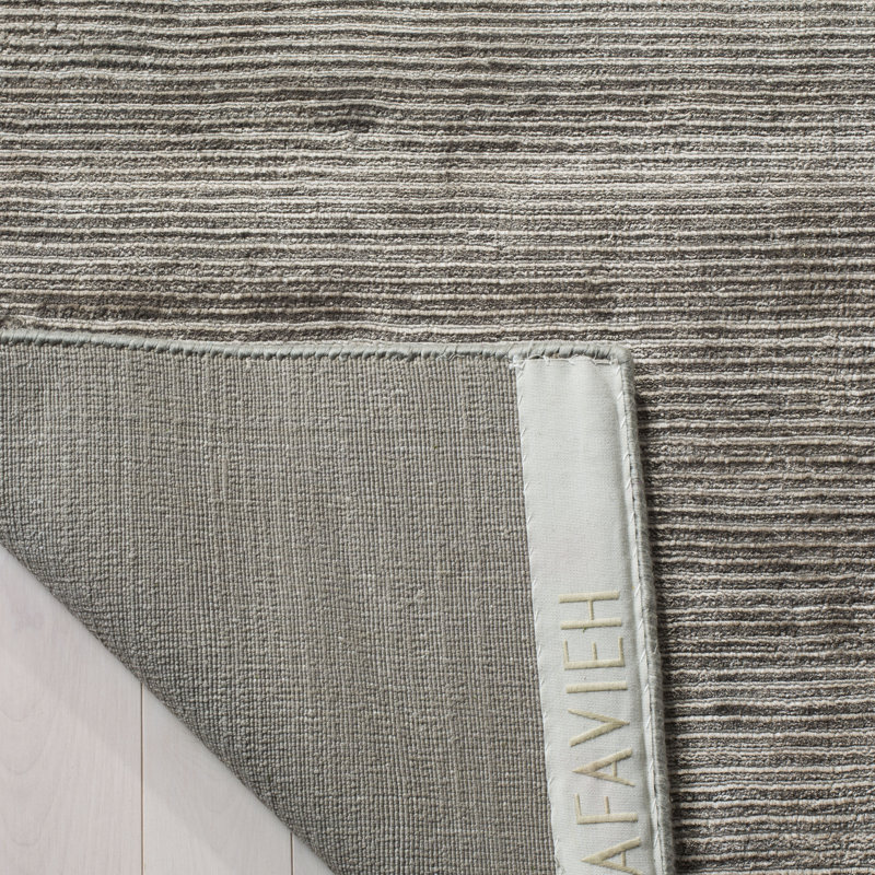 Mcelroy Hand-Knotted Area Rug in Graphite, Rectangle 9' x 12'