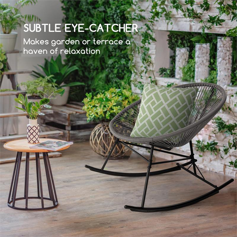 Outdoor Chair, Grey/Brown/Blue