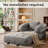 Boneless Convertible Corduroy Sleeper Sofa Bed, 3-Position (Sofa/Recliner/Bed) with High-Density Foam, No Assembly Required, Vacuum-Compressed for Easy Shipping-180198933