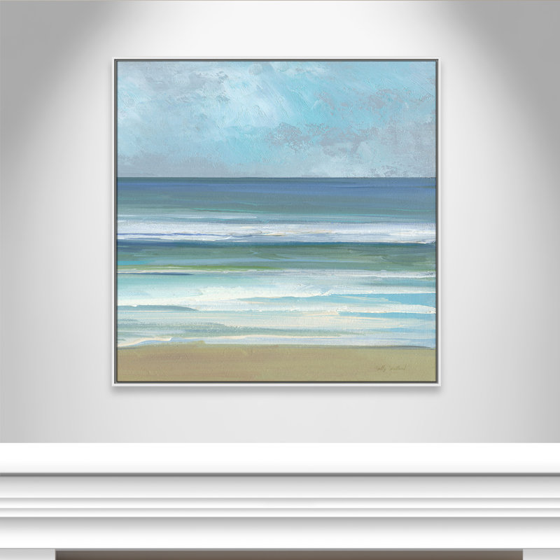 «Gentle Waves II» par Sally Swatland, H 41,5 po x l 41,5 po, Flotteur blanc