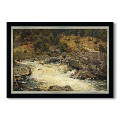 Mountain Stream, Hallingdal (Foss i Hallingdal), 1848-Hans Gude-Custom Framed Canvas