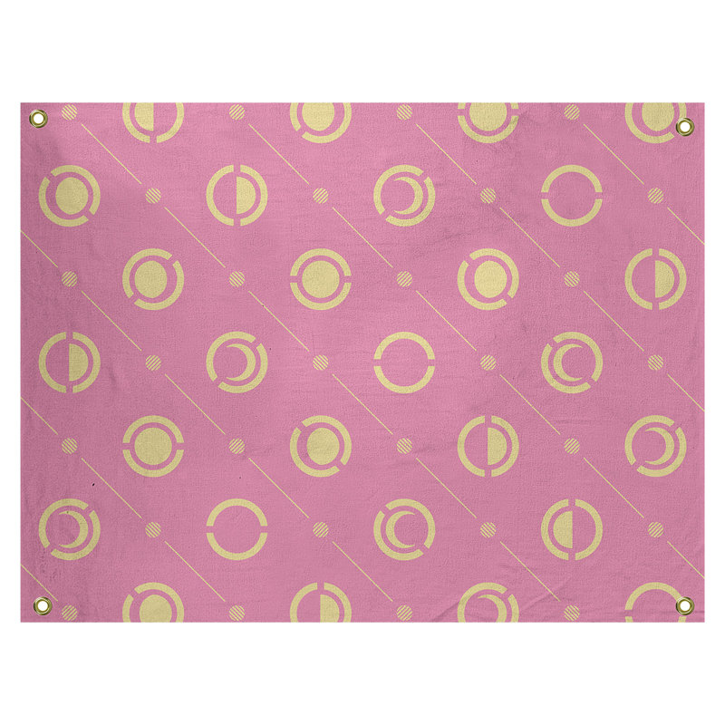 Tapisserie, H 50 po x l 59 po, Rose/jaune