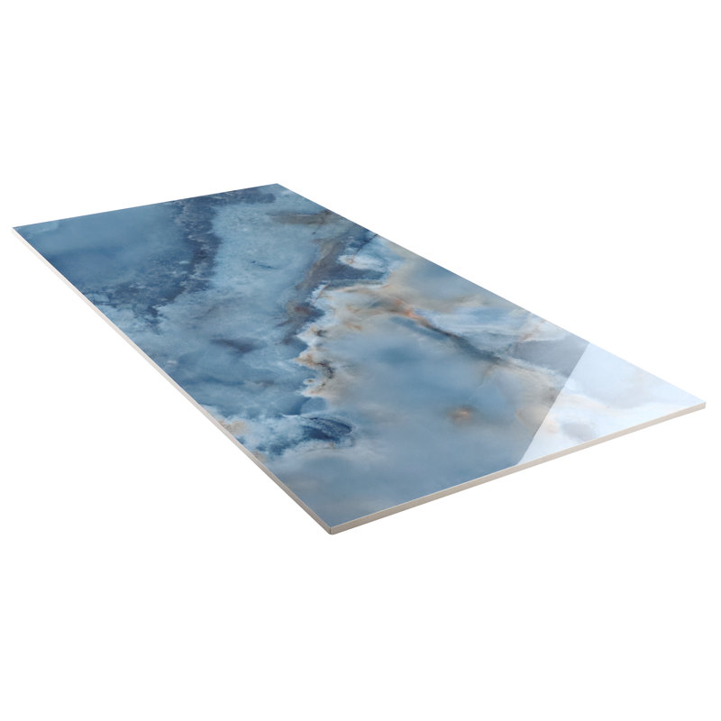 Calla Onyx 24" x 47" Porcelain Marble Look Wall & Floor Tile (15.49 Sq. Ft. / case), Blue