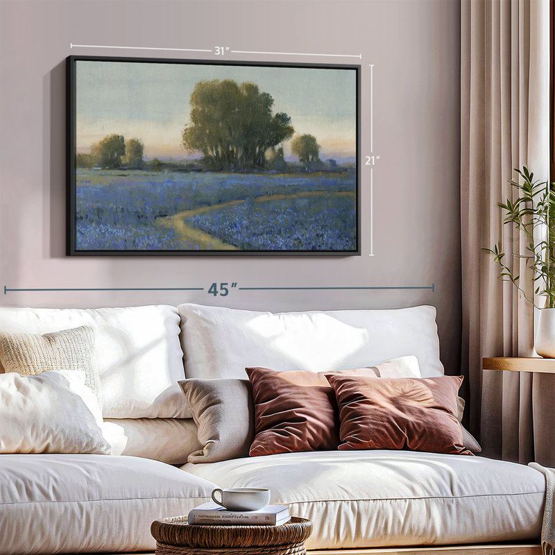 «Blue Bonnet Field I», reproduction sur toile, H 21 po x l 31 po