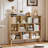 10 Cube Bookshelf,3 Tier Modern Wide Bookcase With Legs,Mid-Century Wood Bookshelves Storage，Retro Large Book Case,Freestanding Organizer Display Shelf For Bedroom,Living Room,Office-2127432904-2127432908