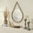 Beaded Wood & MDF Wall Mirror - 36" Coastal Design, White Frame for Home & Office
