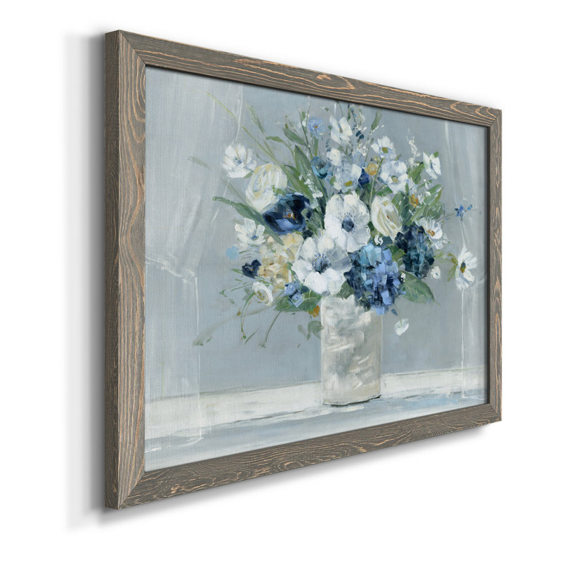 Be Be Blue - Reproduction d'art sur papier encadrée, H 24 po x l 18 po x P 1,5 po, Cadre en papier gris