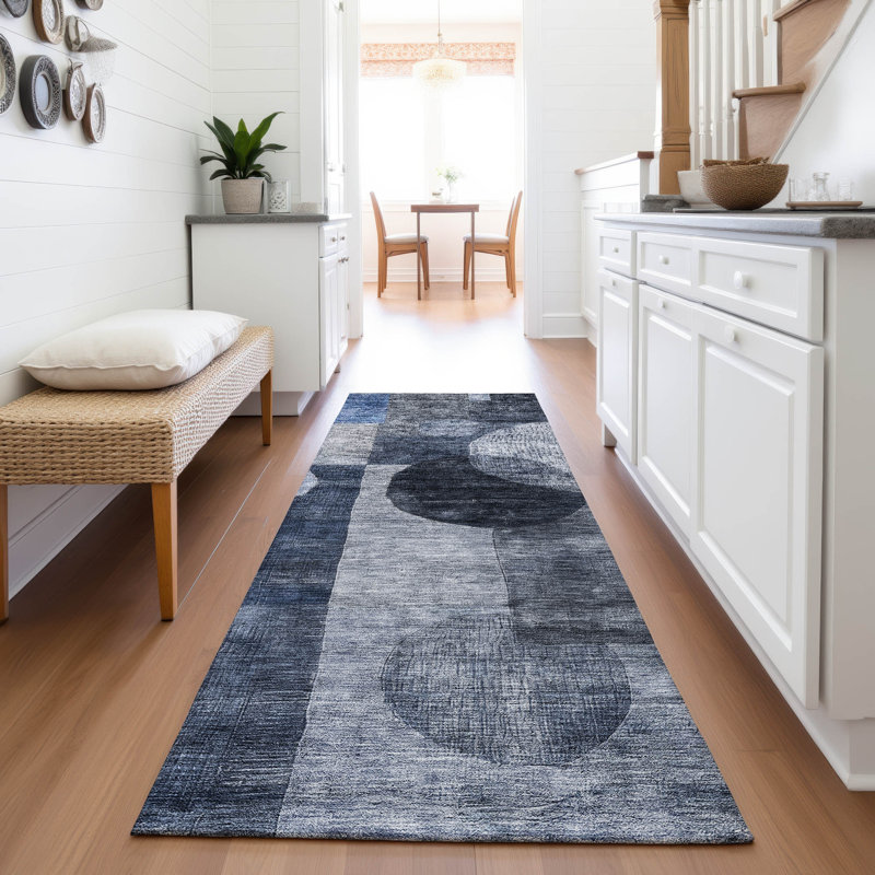 Premium Machine Washable Konopka AMF1114 Geometric Rug, Runner 2'3" x 7'6"