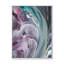 Turquoise et mauve liquide Flow Art IV - reproduction d'art moderne sur toile-1374101121-1374101237