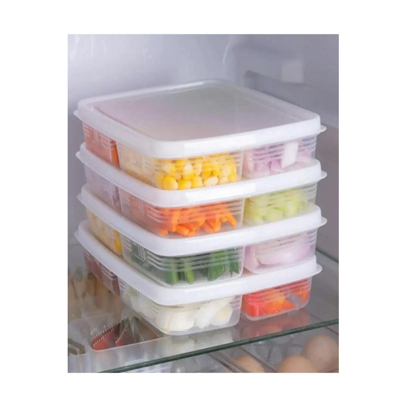 Ensemble de boîtes de rangement polyvalentes (12 pièces), plastique transparent, 6,1 x 8,3 x 1,4 pouces | Capacité de 13,5 oz liq. Chacune | Durable et lavable au lave-vaisselle, idéale pour organiser les fournitures de cuisine, de bureau et d'artisan