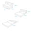 Élégant canapé-lit 2 places, housse en polyester gris, 49,2 po x 22,0 po x 29,5 po | Mousse élastique pour le confort | Se convertit en taille de lit: 49,2 po x 5,5 po x 78,7 po | Parfait pour les petits espaces, design moderne et utilisation polyvalente