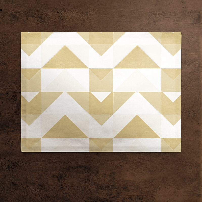 Napperon Geo Block, Jaune
