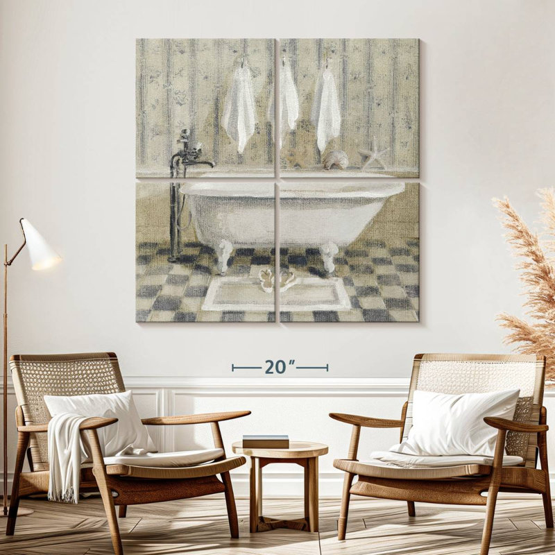 Lilie Victorian Bath White Tub, 57" H x 57" W