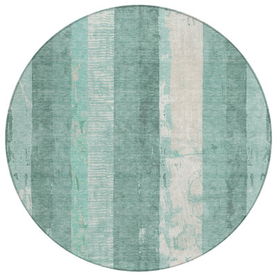 Caelyn Seafoam Washable Indoor-Outdoor Rug - LOOMLAN