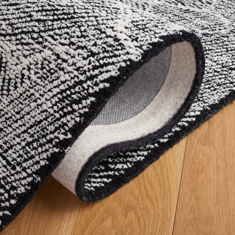 Tapis en laine et coton touffeté à la main Goines, Rectangle 3 pi x 5 pi