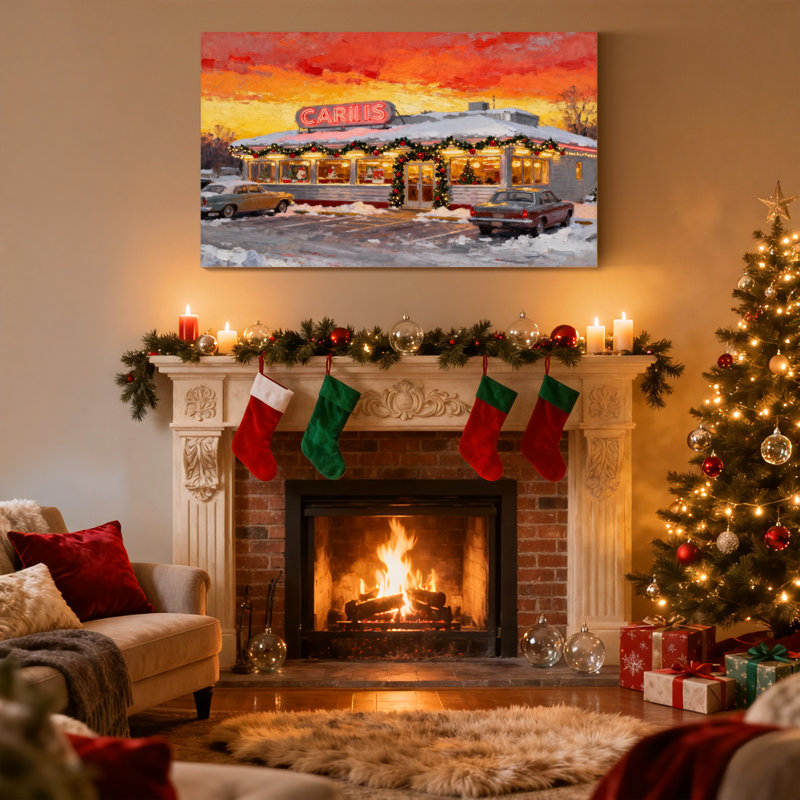 Ensemble de 3 impressions sur toile, décorations de Noël, H 12 po x l 18 po