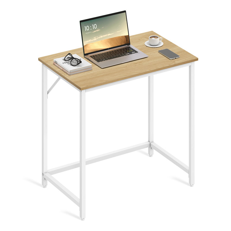 Alandus Computer Desk, 76cm H x 80cm W x 50cm D, Beige, White