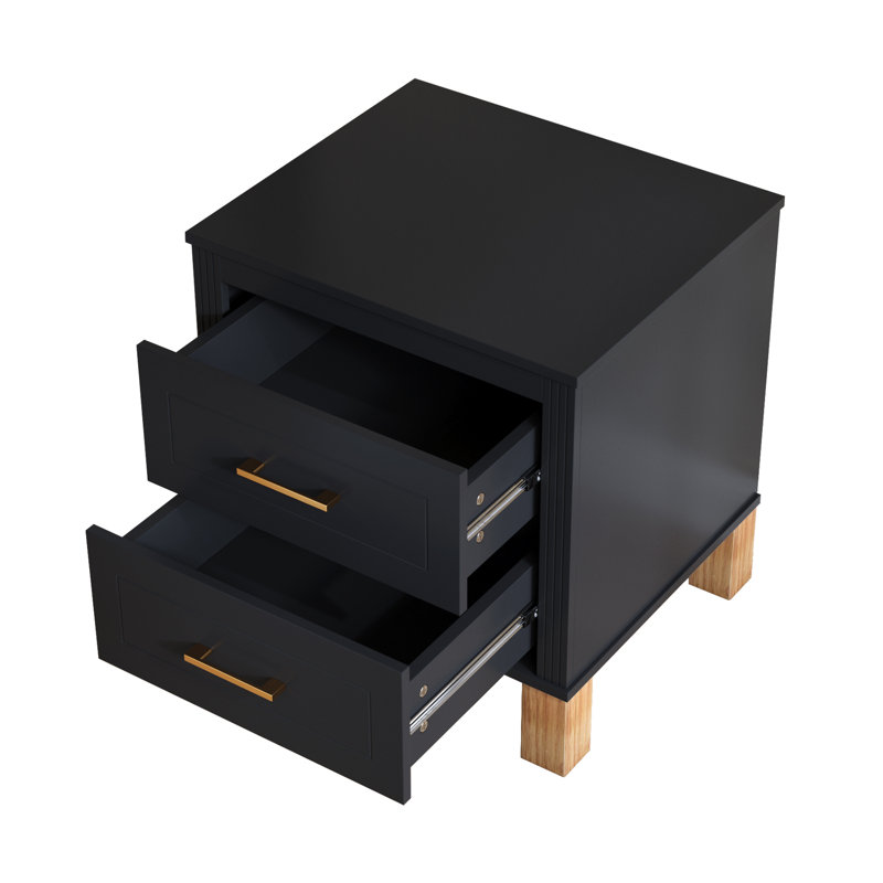 Table de bout avec rangement, Black