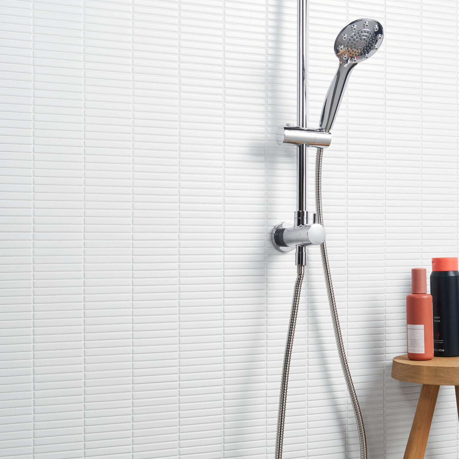 11" x 12" Porcelain Mosaic Tile, White Matte