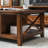 Solid Ash Wood Coffee Table with Dovetail Drawers-53474055