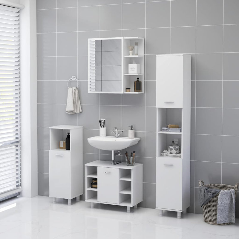 Armoire de salle de bain, Blanc