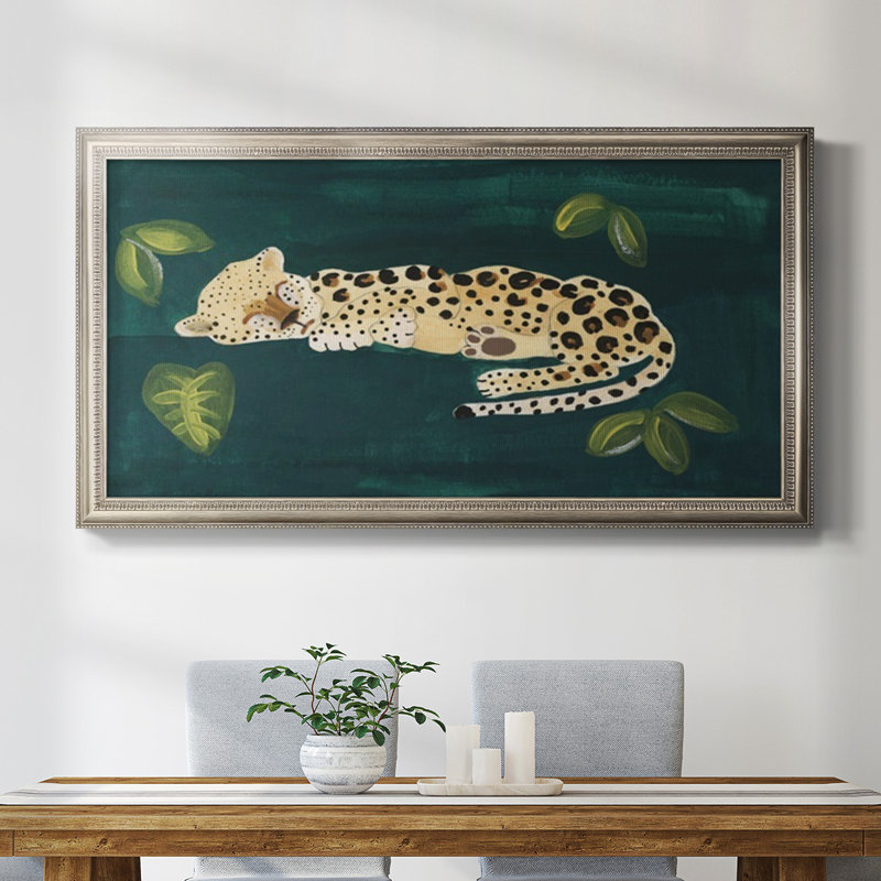 Lethargic Leopard II - Cadre photo unique, impression sur toile, H 25 po x l 45 po x P 1 po