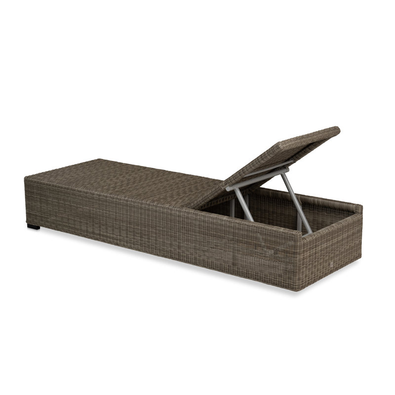 Chaise longue Savannah, Gris clair, Gris