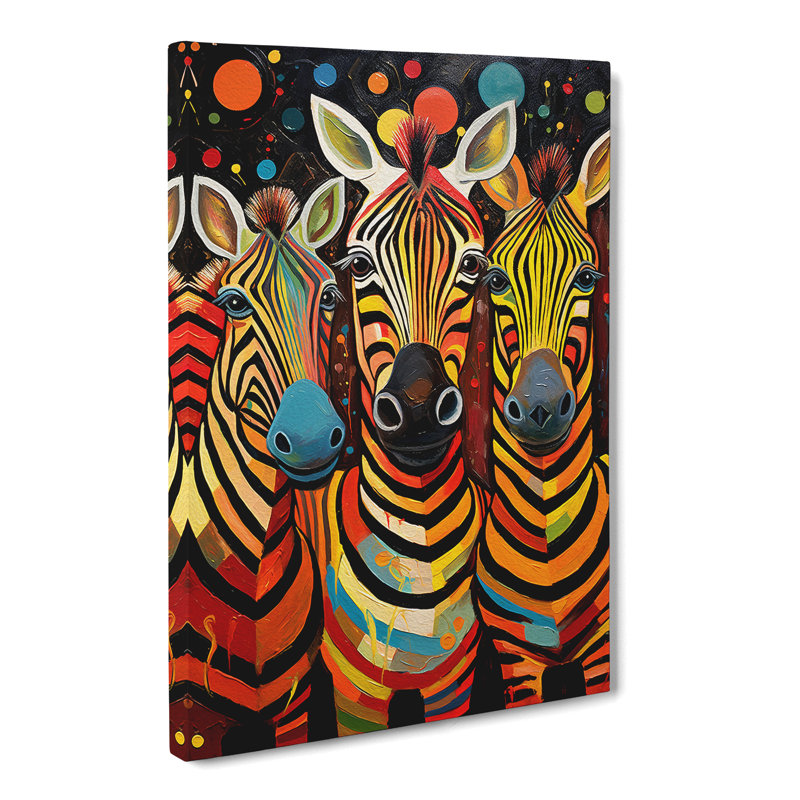Zebra Expressionism No.2 - Wrapped Canvas, 76cm H x 50cm W x 3cm D