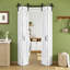 Porte de grange pliante de style placard, 6 panneaux, en bois manufacturé, préassemblée, 48 po x 84 po, avec trousse de quincaillerie d'installation (idéale pour les petits placards, garde-manger, buanderie, salle de bain)-108995101