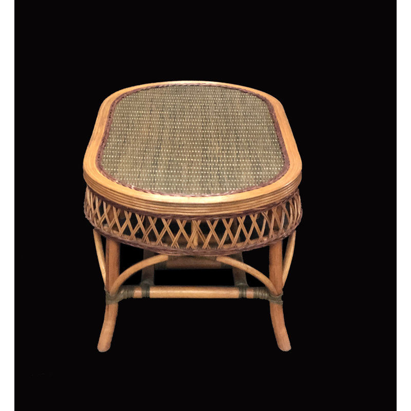 Table basse ovale en rotin