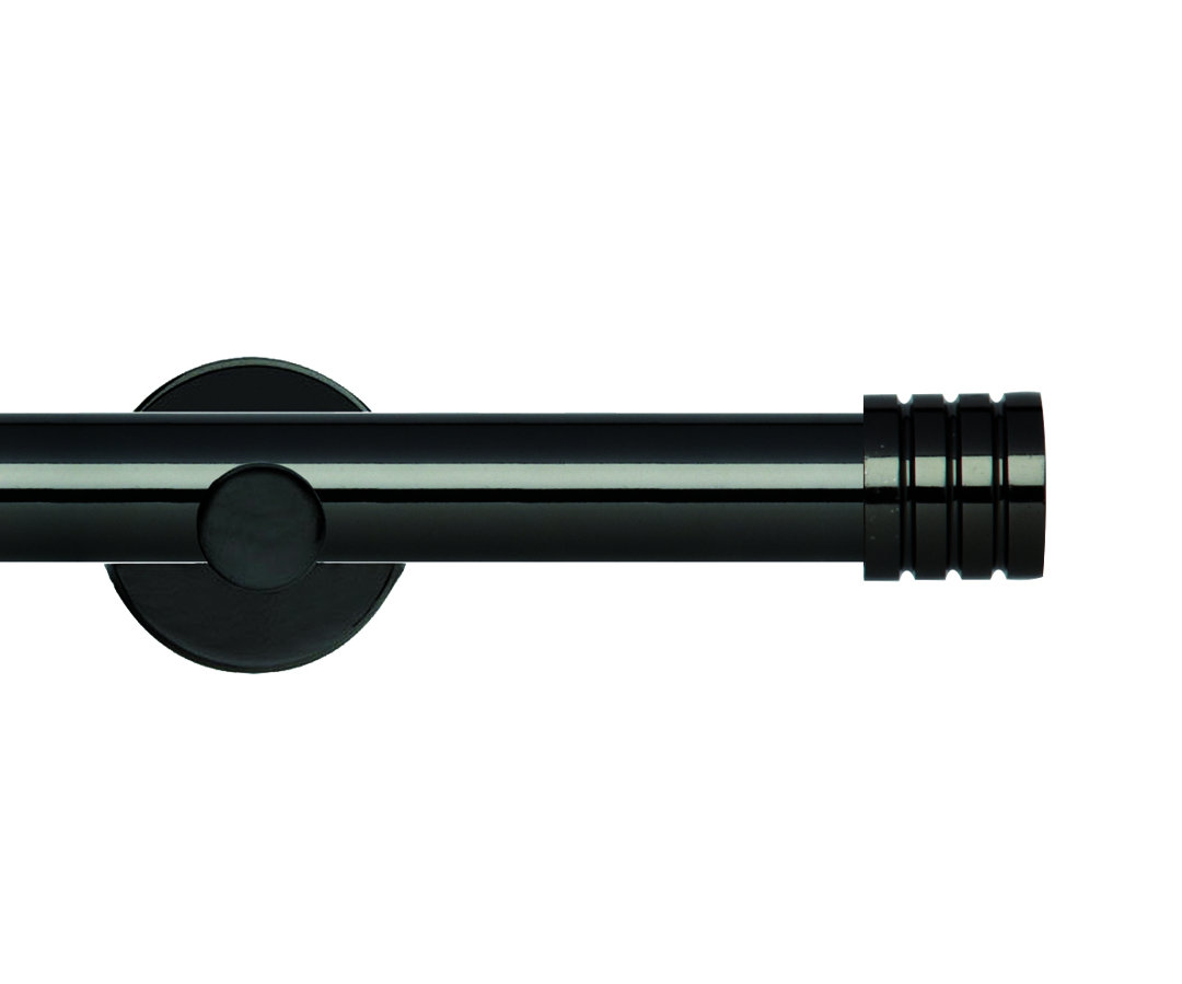 Eyelet Metal Curtain Pole Set 28mm with Stud Finial