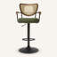 Tabouret de bar pivotant avec dossier rembourré et large rembourré de style Mid-Century avec assise rembourrée et base ultra-stable de 17,7 po (ensemble de 4)-131121281-131121282