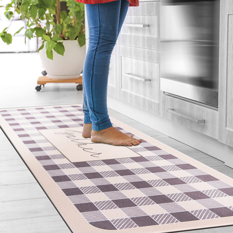 Topps Plaid Gather Anti-Fatigue Mat Laurel Foundry Modern Farmhouse Mat Size: Runner 1'6 x 3'11