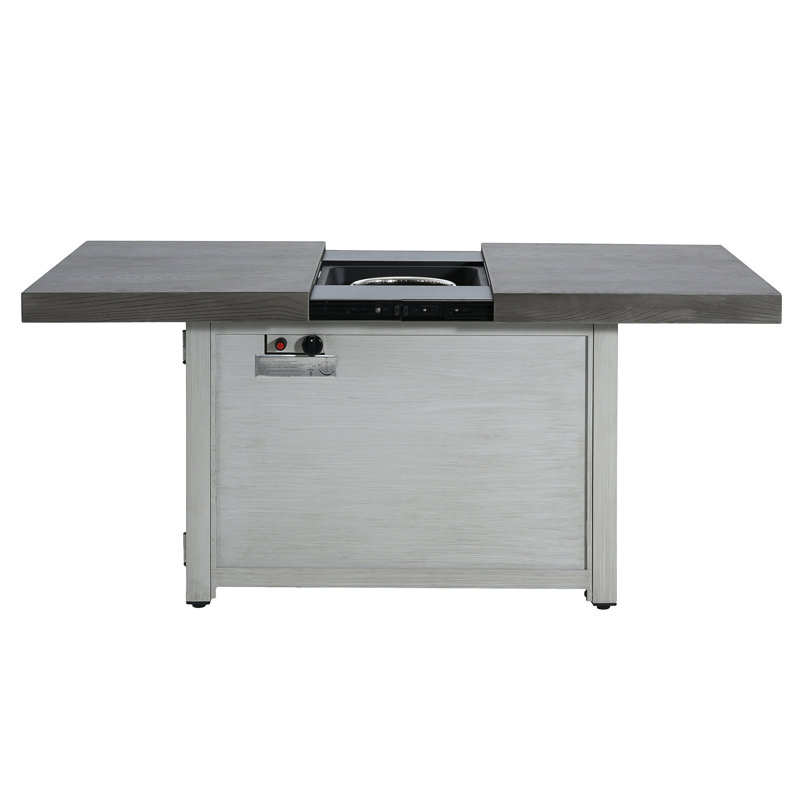 Extendable Rectangle Aluminum Alloy Fire Pit Table