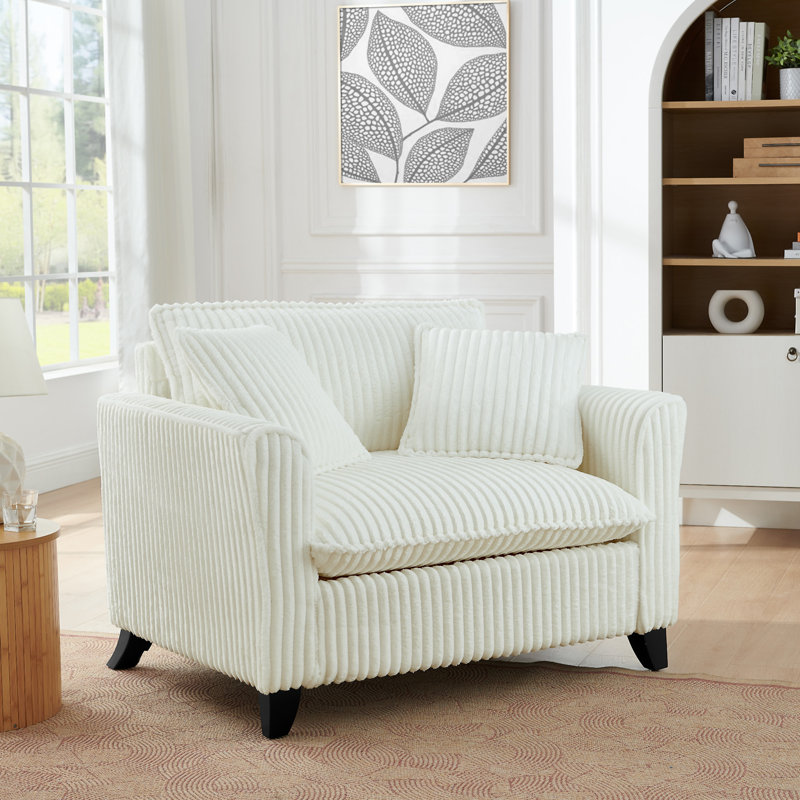 Lazy Sofa Chair, Beige Foam Padding