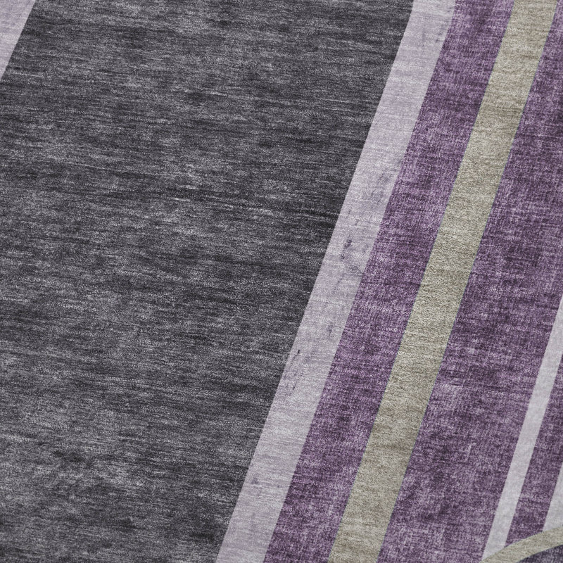 Jeté Art déco en sherpa Addison, Mauve / géométrique 1