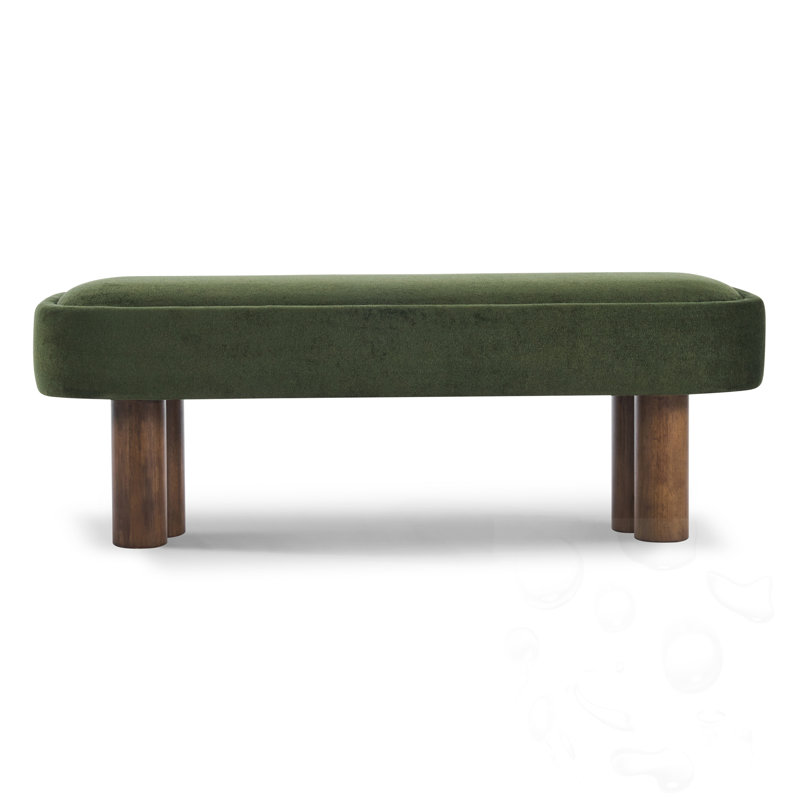 Upholstered Bench, Green